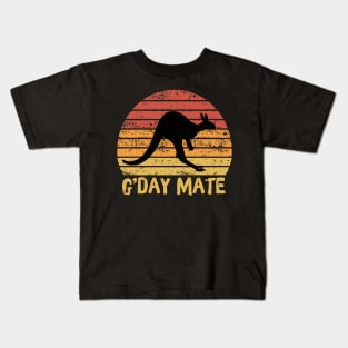 G'day Mate Retro Kangaroo Kids T-Shirt